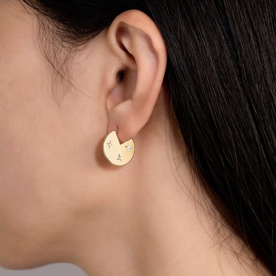 Gold Starry Earrings Des (2)